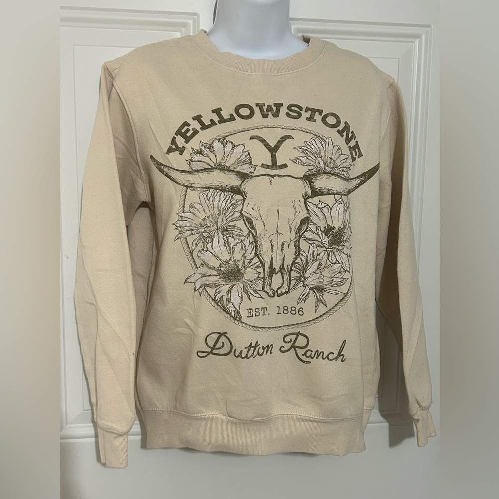 Yellowstone Dutton Ranch Beige Sweatshirt